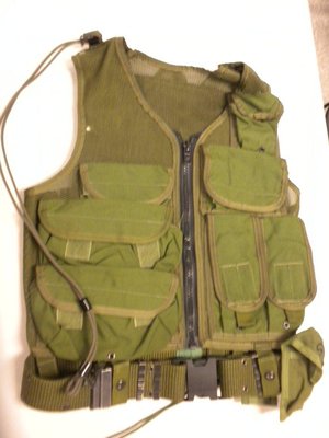 OD Green Old gen BHI Tac vest with pouches and belt (2).jpg