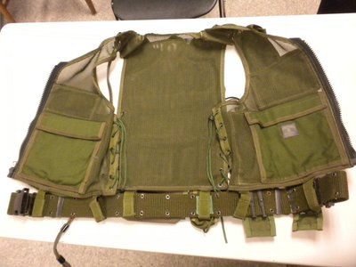 OD Green Old gen BHI Tac vest with pouches and belt (4).jpg